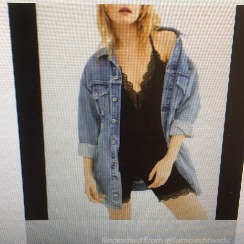 FREE PEOPLE/“HERE I AM”BLACK-LACE BIKE SHORT ROMPER